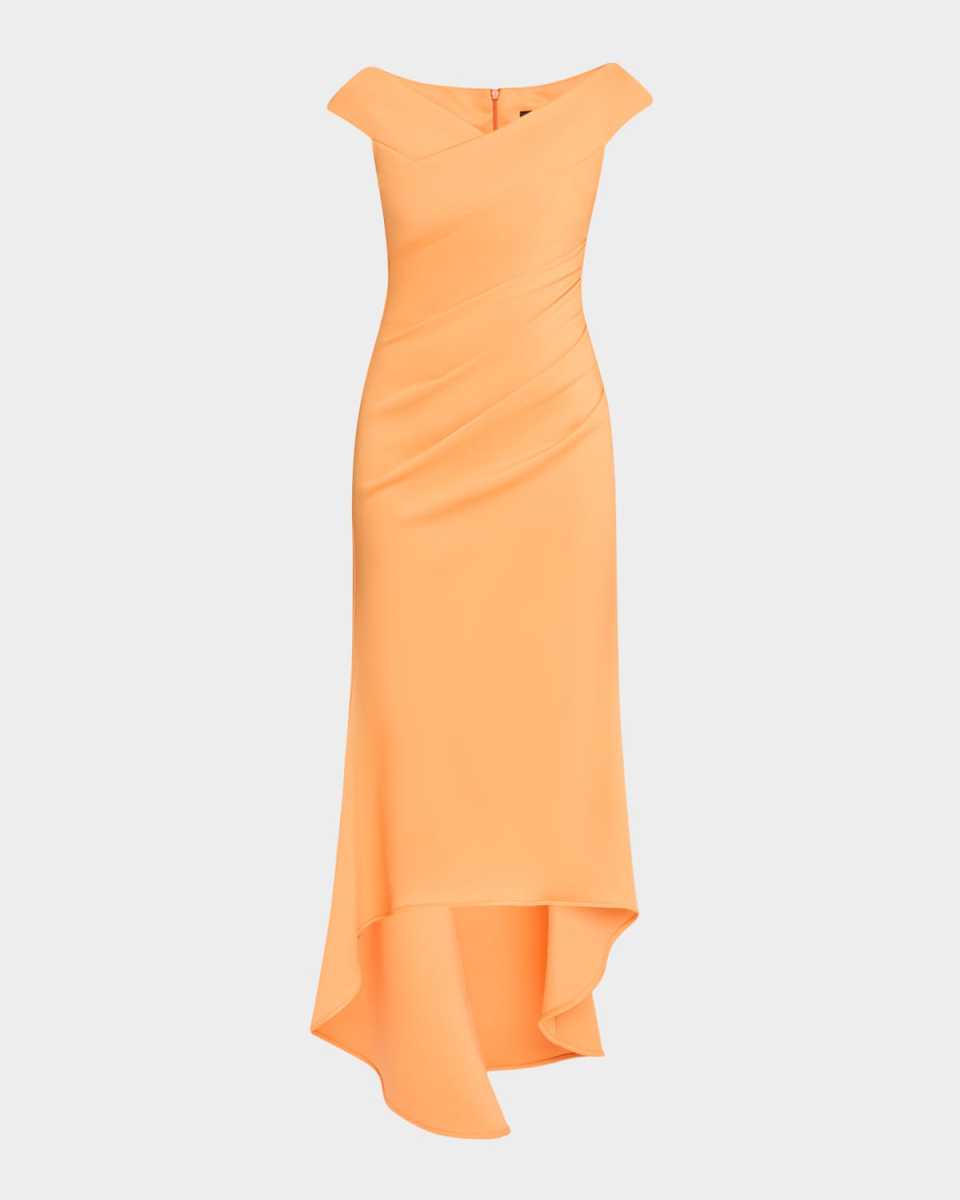 Brielle Pleated High-Low Gown